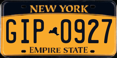 NY license plate GIP0927