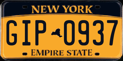 NY license plate GIP0937