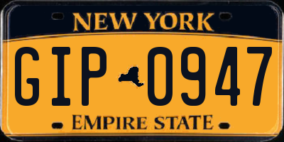 NY license plate GIP0947
