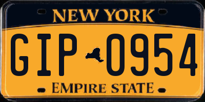 NY license plate GIP0954