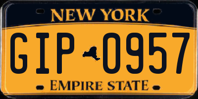 NY license plate GIP0957