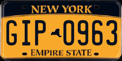 NY license plate GIP0963