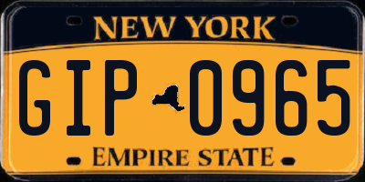 NY license plate GIP0965