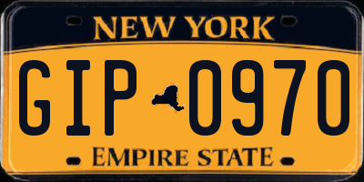 NY license plate GIP0970
