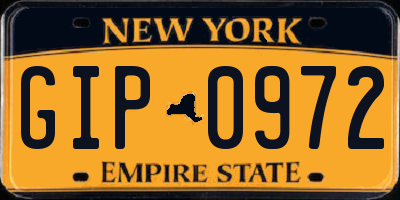 NY license plate GIP0972