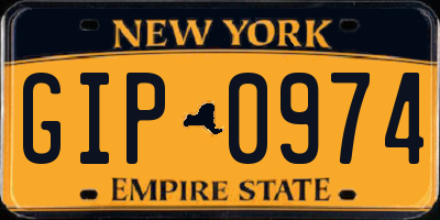 NY license plate GIP0974
