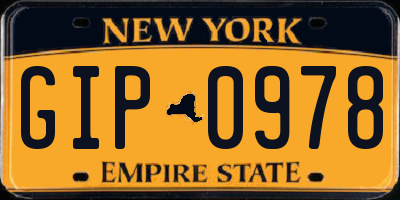 NY license plate GIP0978