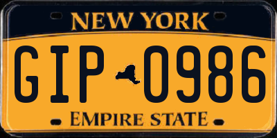 NY license plate GIP0986