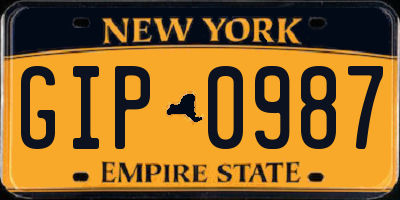 NY license plate GIP0987