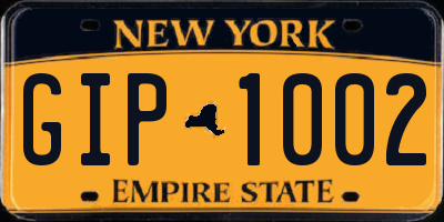 NY license plate GIP1002