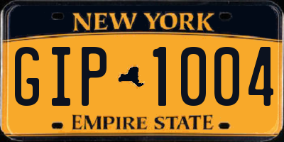 NY license plate GIP1004
