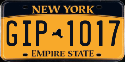 NY license plate GIP1017