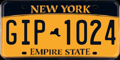 NY license plate GIP1024