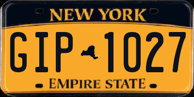 NY license plate GIP1027
