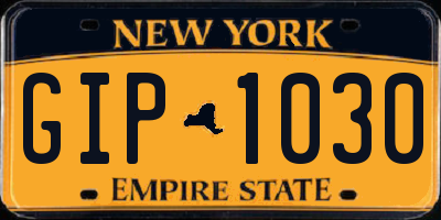 NY license plate GIP1030