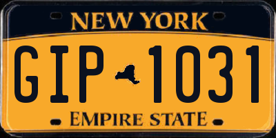 NY license plate GIP1031