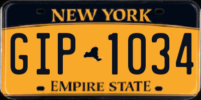 NY license plate GIP1034