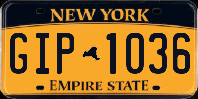 NY license plate GIP1036