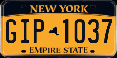 NY license plate GIP1037