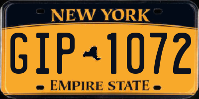NY license plate GIP1072