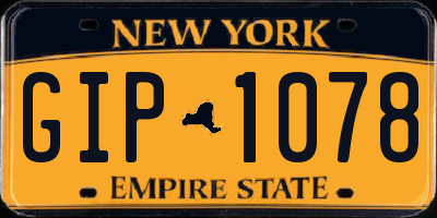 NY license plate GIP1078