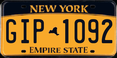NY license plate GIP1092