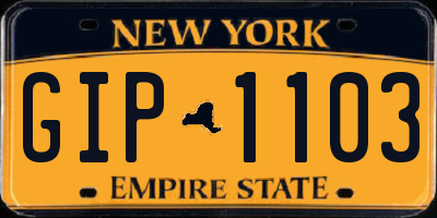 NY license plate GIP1103