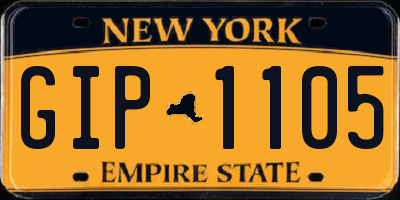 NY license plate GIP1105