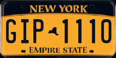 NY license plate GIP1110