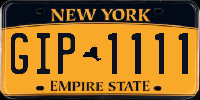 NY license plate GIP1111