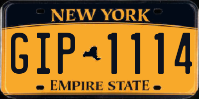 NY license plate GIP1114