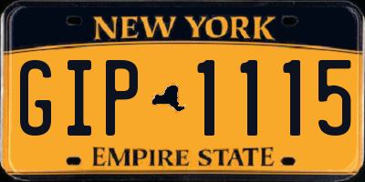 NY license plate GIP1115
