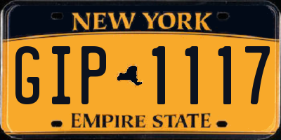 NY license plate GIP1117
