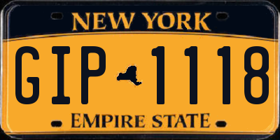 NY license plate GIP1118