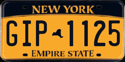 NY license plate GIP1125