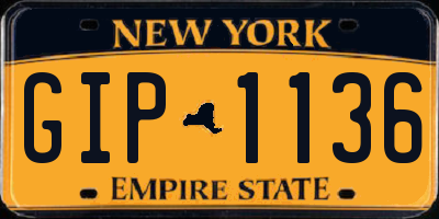 NY license plate GIP1136