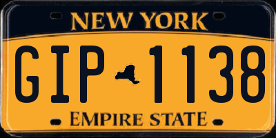 NY license plate GIP1138