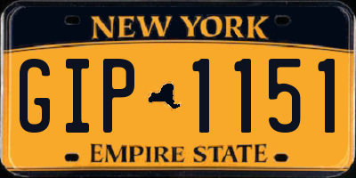 NY license plate GIP1151
