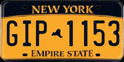 NY license plate GIP1153