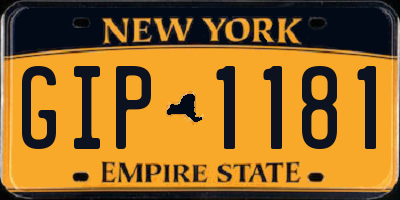 NY license plate GIP1181