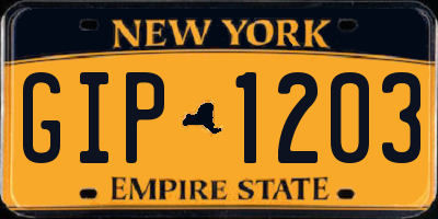 NY license plate GIP1203