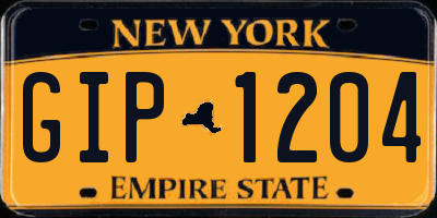 NY license plate GIP1204