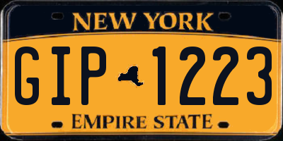 NY license plate GIP1223