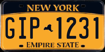 NY license plate GIP1231