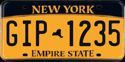 NY license plate GIP1235
