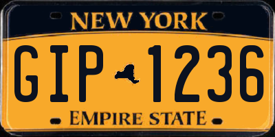 NY license plate GIP1236