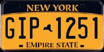 NY license plate GIP1251