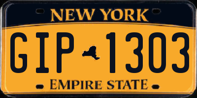 NY license plate GIP1303