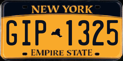 NY license plate GIP1325
