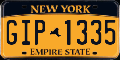 NY license plate GIP1335
